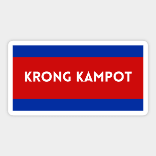 Krong Kampot City in Cambodian Flag Colors Sticker